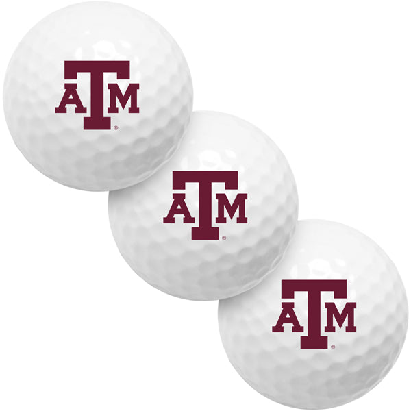 Texas A&M Aggies 3 Golf Ball Gift Pack 2-Piece Golf Balls
