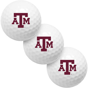 Texas A&M Aggies 3 Golf Ball Gift Pack 2-Piece Golf Balls