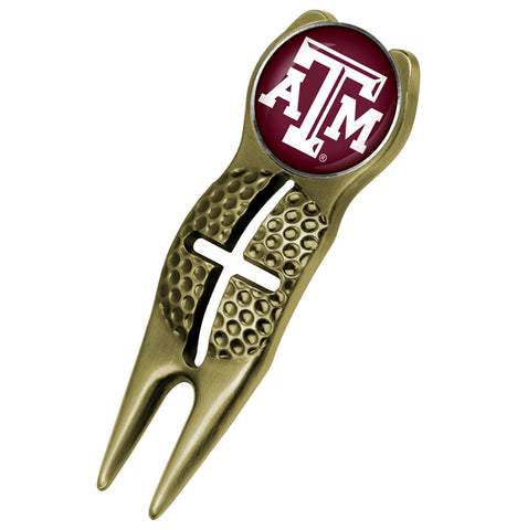 Texas A&M Aggies - Crosshairs Divot Tool  -  Gold