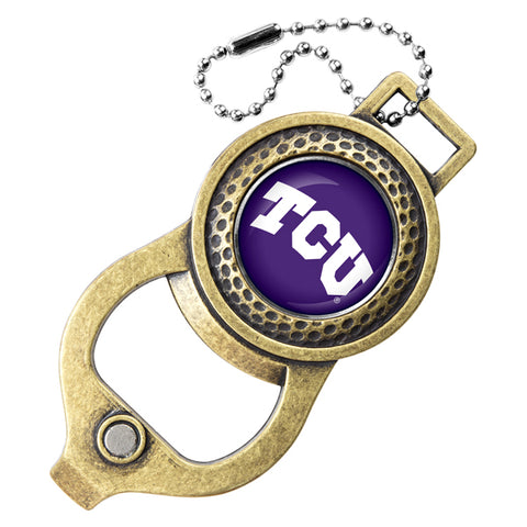 Texas Christian Horned Frogs Golf Bag Tag with Ball Marker