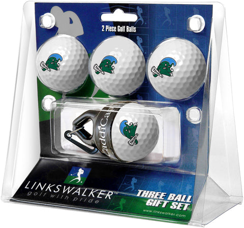Tulane University Green Wave Regulation Size 4 Golf Ball Gift Pack + CaddiCap Holder