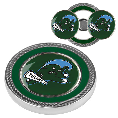 Tulane University Green Wave Challenge Coin with 2 Golf Ball Markers