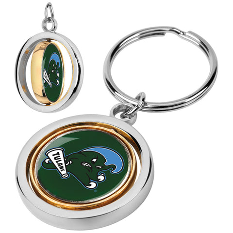 Tulane University Green Wave - Spinner Key Chain