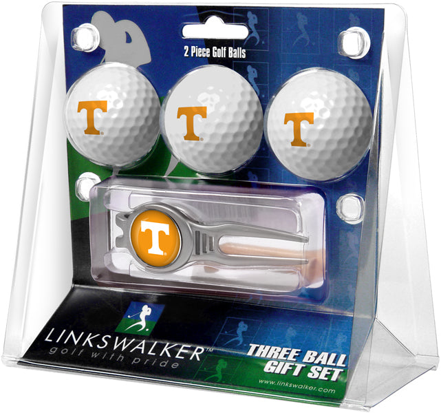 Tennessee Volunteers Regulation Size 3 Golf Ball Gift Pack with Kool Divot Tool
