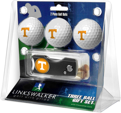 Tennessee Volunteers Regulation Size 3 Golf Ball Gift Pack with Spring Action Divot Tool