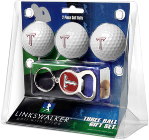 Troy Trojans Regulation Size 3 Golf Ball Gift Pack with Keychain Bottle Opener