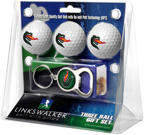 Alabama UAB Blazers - 3 Ball Gift Pack with Key Chain Bottle Opener