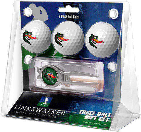 UAB Blazers Regulation Size 3 Golf Ball Gift Pack with Kool Divot Tool