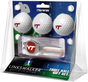 Virginia Tech Hokies Regulation Size 3 Golf Ball Gift Pack with Kool Divot Tool