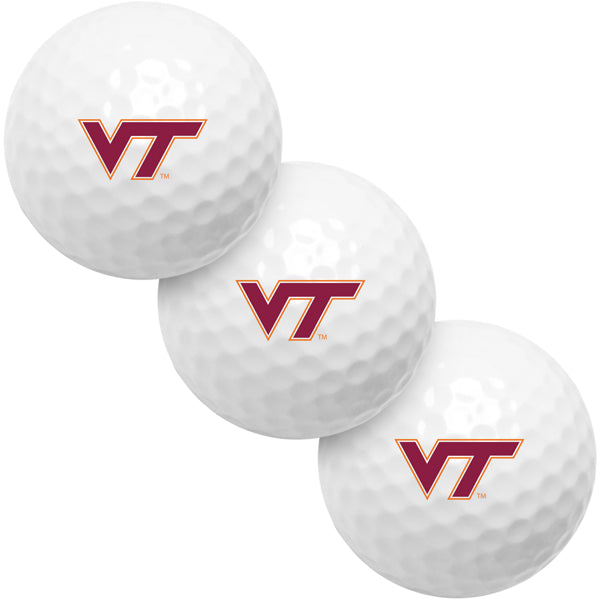 Virginia Tech Hokies 3 Golf Ball Gift Pack 2-Piece Golf Balls