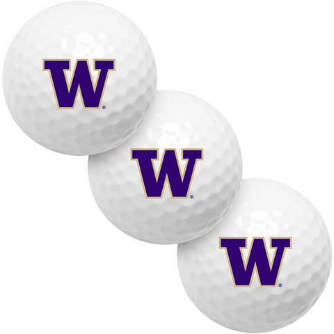 Washington Huskies 3 Golf Ball Gift Pack 2-Piece Golf Balls