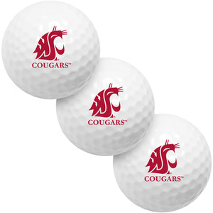 Washington State Cougars 3 Golf Ball Gift Pack 2-Piece Golf Balls