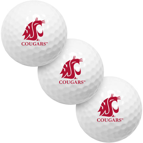 Washington State Cougars 3 Golf Ball Gift Pack 2-Piece Golf Balls