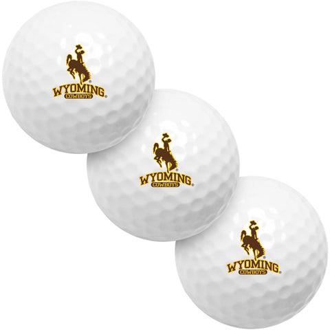 Wyoming Cowboys 3 Golf Ball Gift Pack 2-Piece Golf Balls