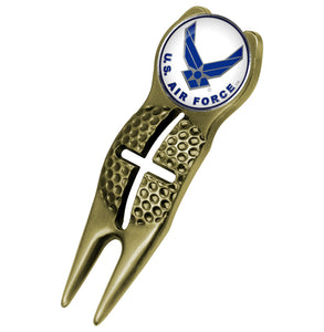 US Air Force - Crosshairs Divot Tool  -  Gold