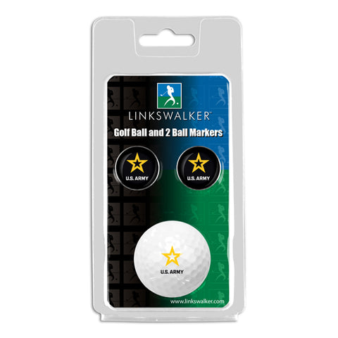 U.S. ARMY 2-Piece Golf Ball Gift Pack with 2 Ball Markers