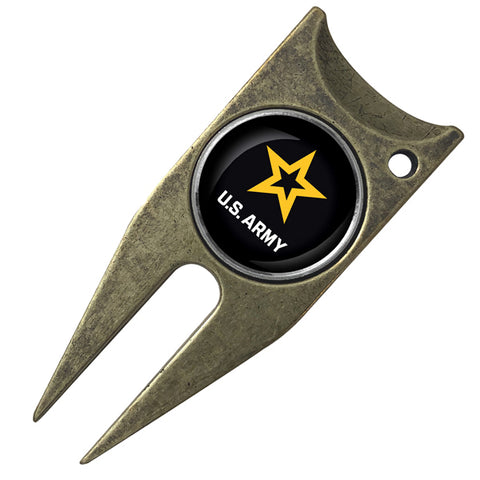 U.S. ARMY Stealth Golf Divot Tool with Magnetic Ball Marker
