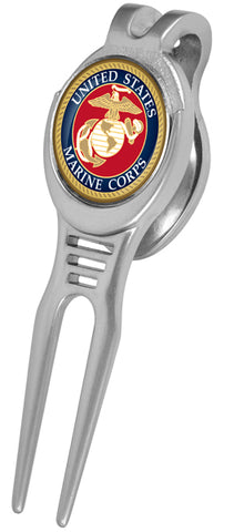 US Marines Kool Golf Divot Repair Tool with Ball Marker
