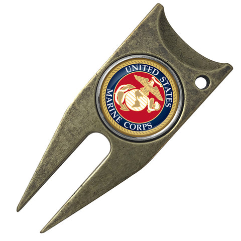 U.S. Marines Stealth Golf Divot Tool with Magnetic Ball Marker