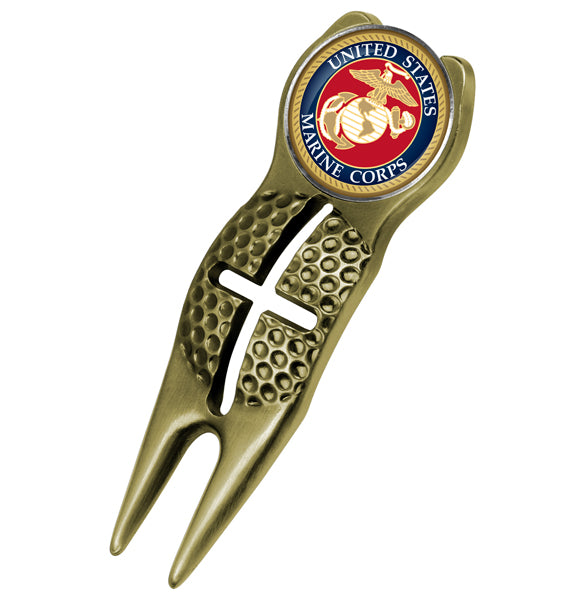US Marines - Crosshairs Divot Tool  -  Gold