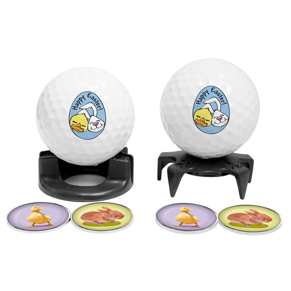 DisplayNest Golf Ball Gift Pack -  Happy Easter Animals