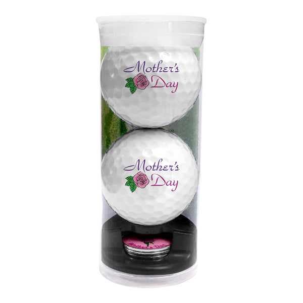 DisplayNest Golf Ball Gift Pack -  Happy Mother's Day Rose