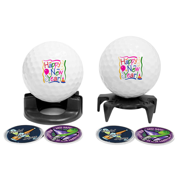 DisplayNest Golf Ball Gift Pack - Happy New Year Party