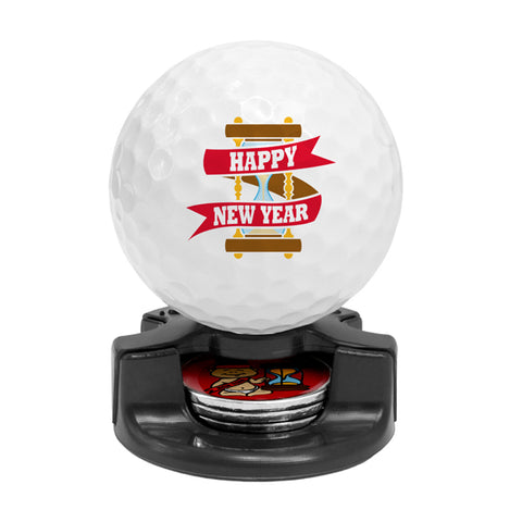 DisplayNest Golf Ball Gift Pack - New Year Hourglass