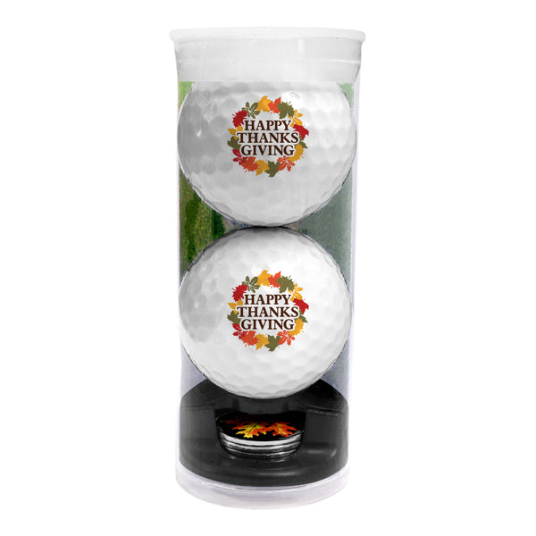 DisplayNest Golf Ball Gift Pack - Happy Thanksgiving