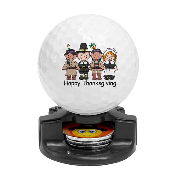 DisplayNest Golf Ball Gift Pack - Thanksgiving Pilgrims