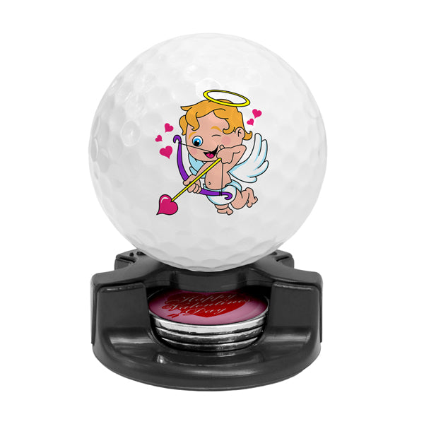 DisplayNest Golf Ball Gift Pack - Valentine's Day Cupid