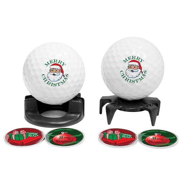 DisplayNest Golf Ball Gift Pack - Merry Christmas Santa