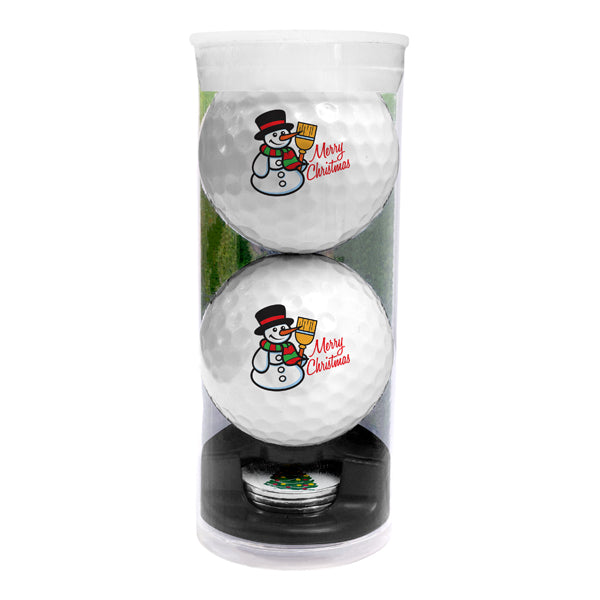DisplayNest Golf Ball Gift Pack - Christmas Snowman