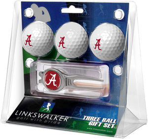 Alabama Crimson Tide Regulation Size 3 Golf Ball Gift Pack with Kool Divot Tool