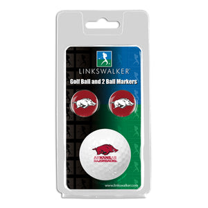 Arkansas Razorbacks - Golf Ball and 2 Ball Marker Pack