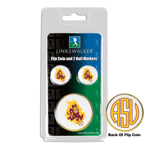 Arizona State Sun Devils - Flip Coin and 2 Golf Ball Marker Pack
