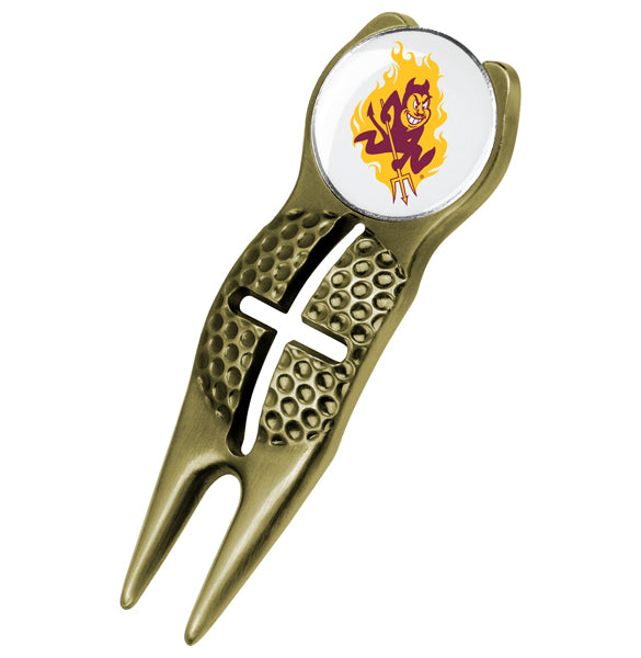 Arizona State Sun Devils - Crosshairs Divot Tool  -  Gold