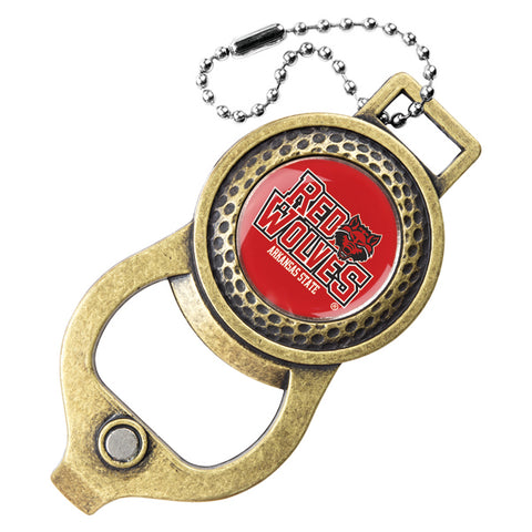 Arkansas State Red Wolves Golf Bag Tag with Ball Marker