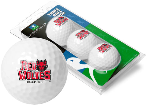 Arkansas State Red Wolves - 3 Golf Ball Sleeve