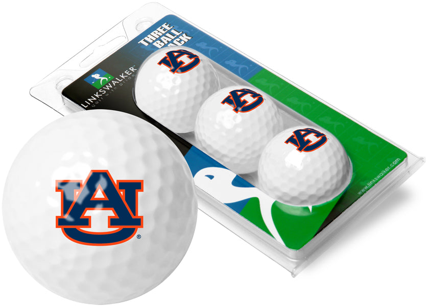 Auburn Tigers 3 Golf Ball Gift Pack 2-Piece Golf Balls