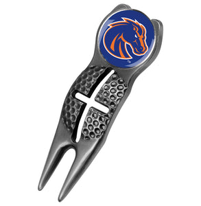 Boise State Broncos - Crosshairs Divot Tool  -  Black