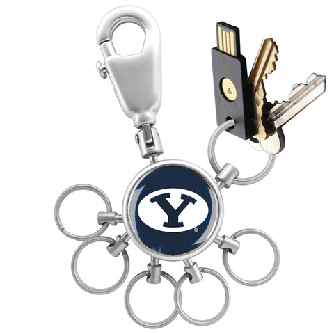 Brigham Young Univ. Cougars Collegiate Valet Keychain with 6 Keyrings
