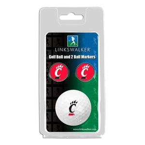 Cincinnati Bearcats - Golf Ball and 2 Ball Marker Pack