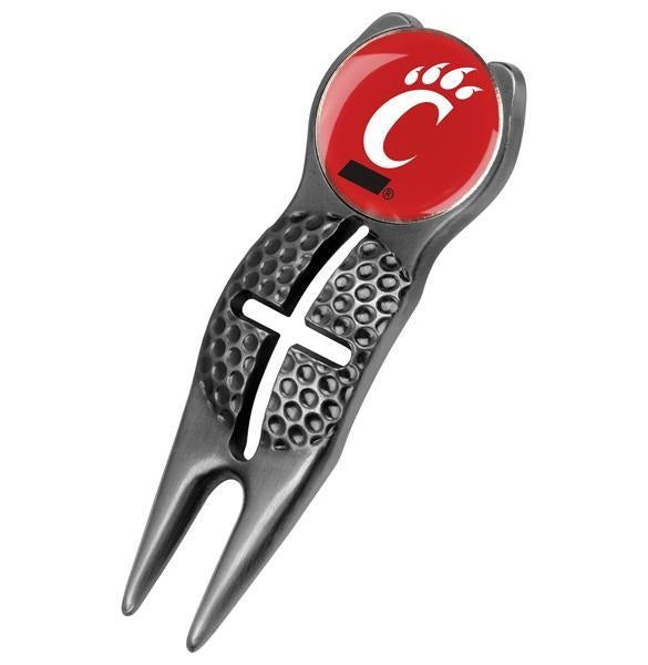 Cincinnati Bearcats - Crosshairs Divot Tool  -  Black - Linkswalkerdirect