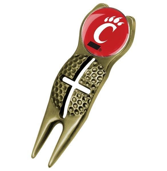 Cincinnati Bearcats - Crosshairs Divot Tool  -  Gold - Linkswalkerdirect