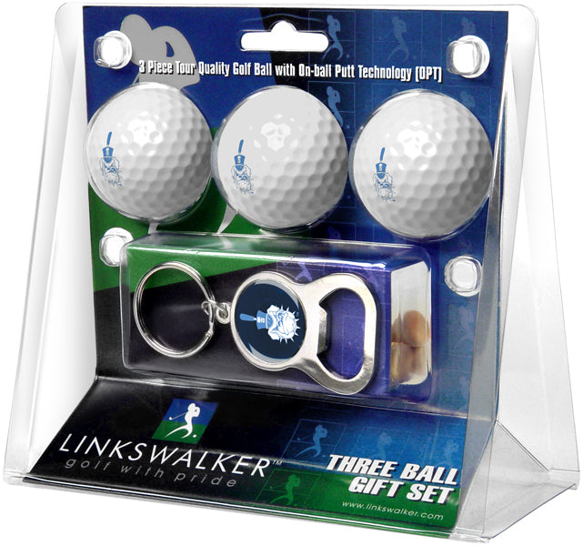 Citadel Bulldogs - 3 Ball Gift Pack with Key Chain Bottle Opener