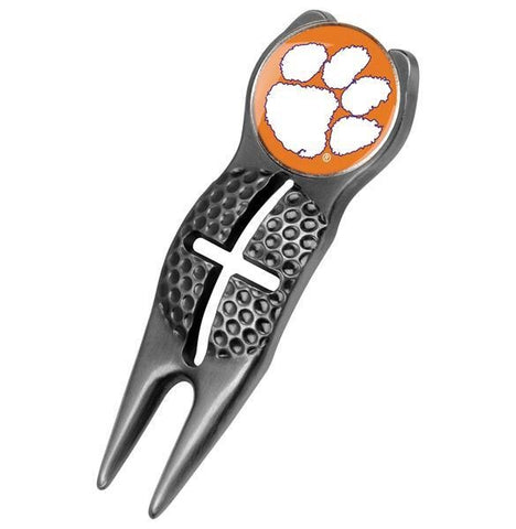 Clemson Tigers - Crosshairs Divot Tool  -  Black - Linkswalkerdirect