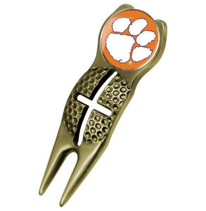 Clemson Tigers - Crosshairs Divot Tool  -  Gold - Linkswalkerdirect