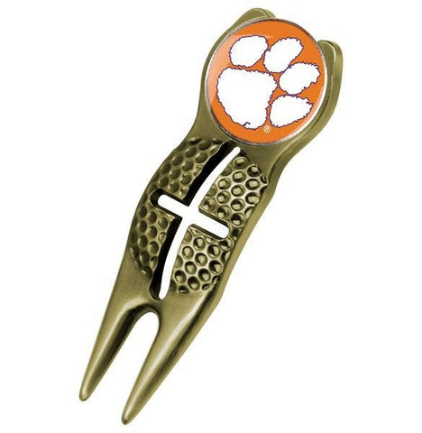 Clemson Tigers - Crosshairs Divot Tool  -  Gold - Linkswalkerdirect