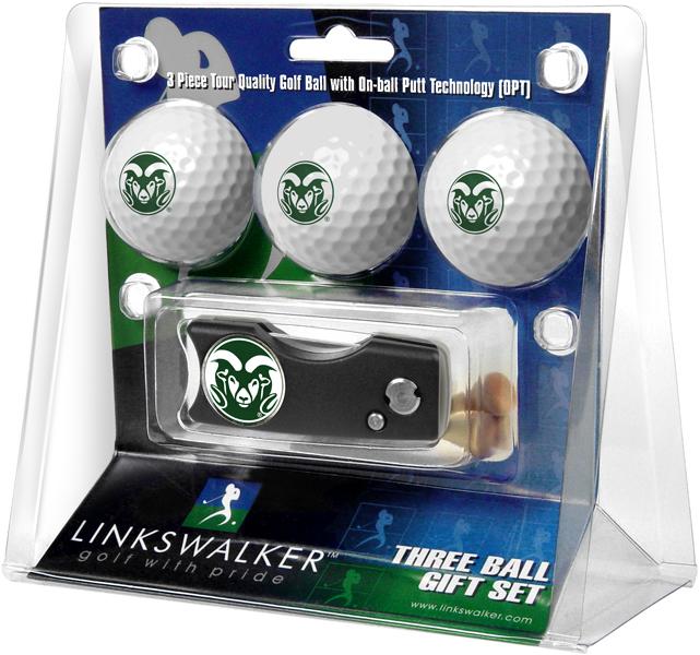 Colorado State Rams - Spring Action Divot Tool 3 Ball Gift Pack - Linkswalkerdirect